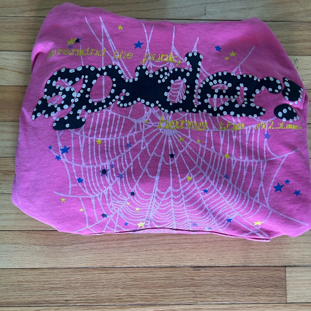 Pink Spider Graphic Sweatshirt